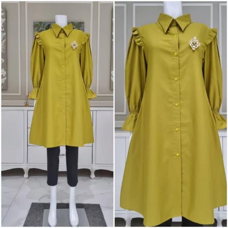 YESI TUNIK KATUN TOYOBO PREMIUM / TUNIK TERBARU /TUNIK RUFFLE