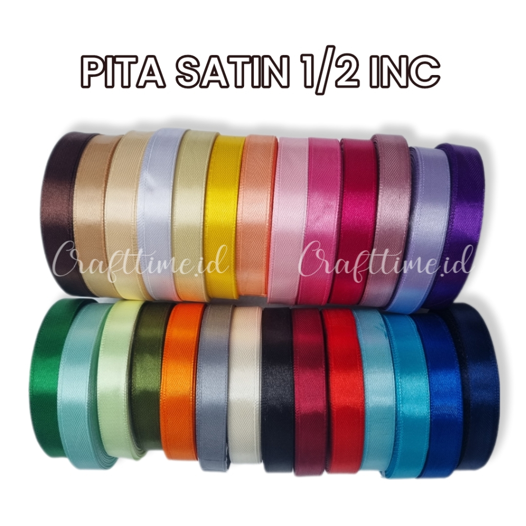 

[1 ROLL] PITA SATIN 1/2 INCH atau 1.2 Cm