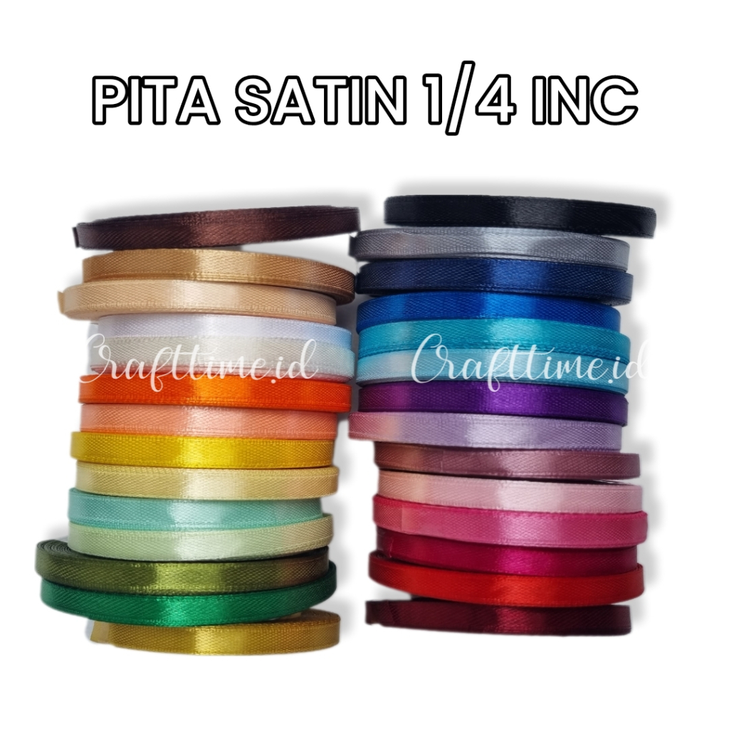 

[1 ROLL] PITA SATIN 1/4 INCH atau 0.6 CM