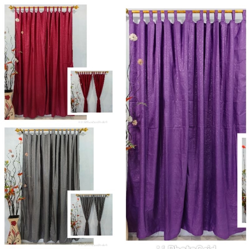 Gorden Tali Perekat Pintu dan Jendela Minimalis Polos Embos