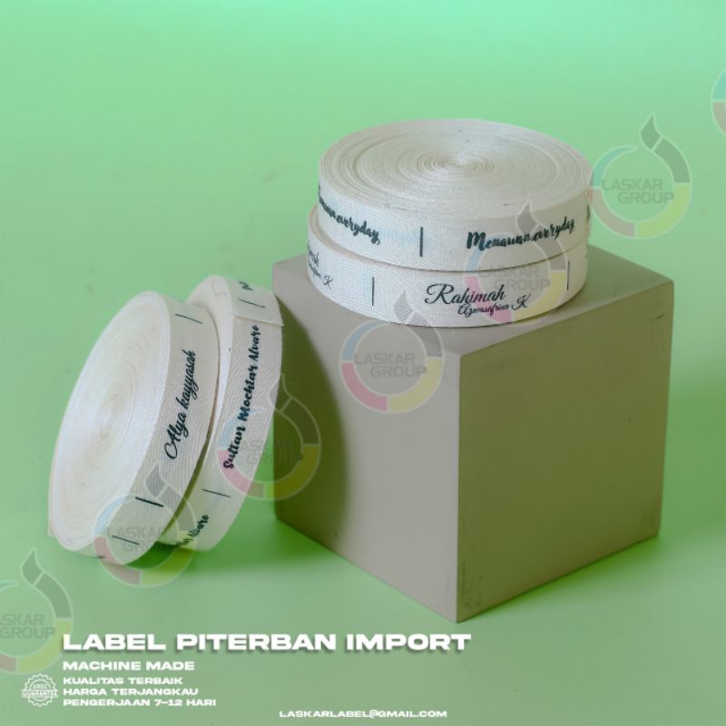 

3,2 label piterban impirt / label katun / label nama / label gamis dan hujab