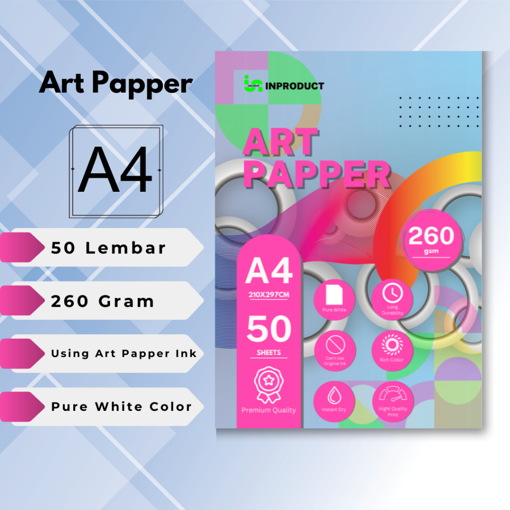 

Kertas Art Papper / Art Cartoon INproduct A4 260gsm