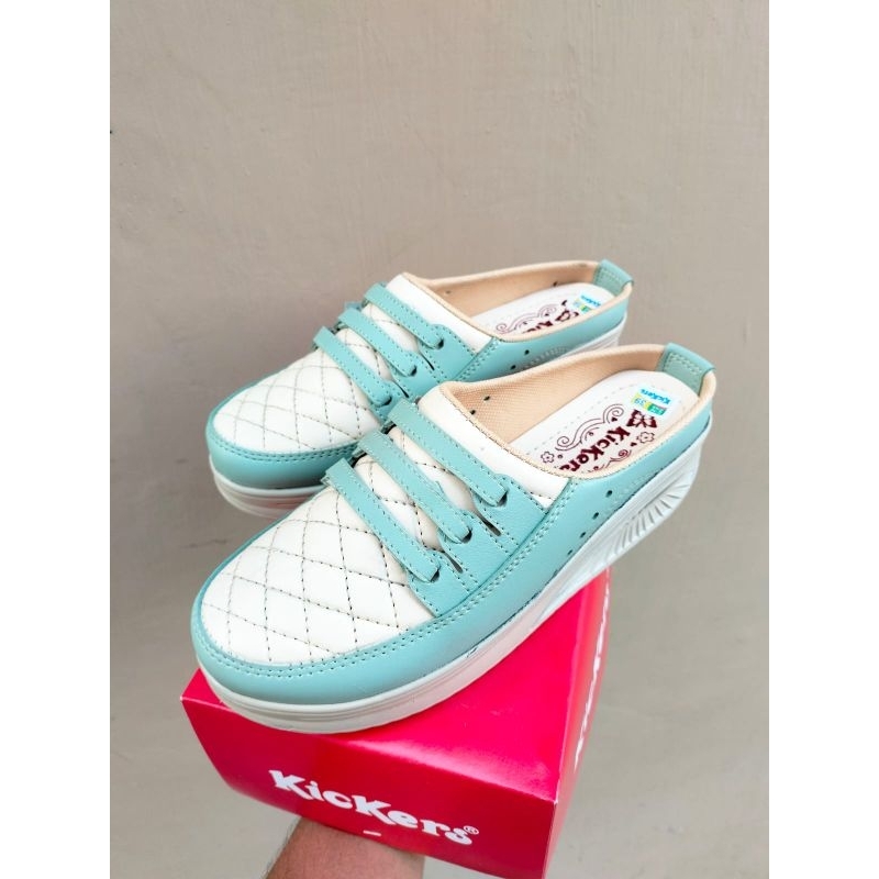 sepatu wedges wanita model terbaru / sepatu wedges Kickers 08 / sepatu slop Kickers 08 / sepatu wani
