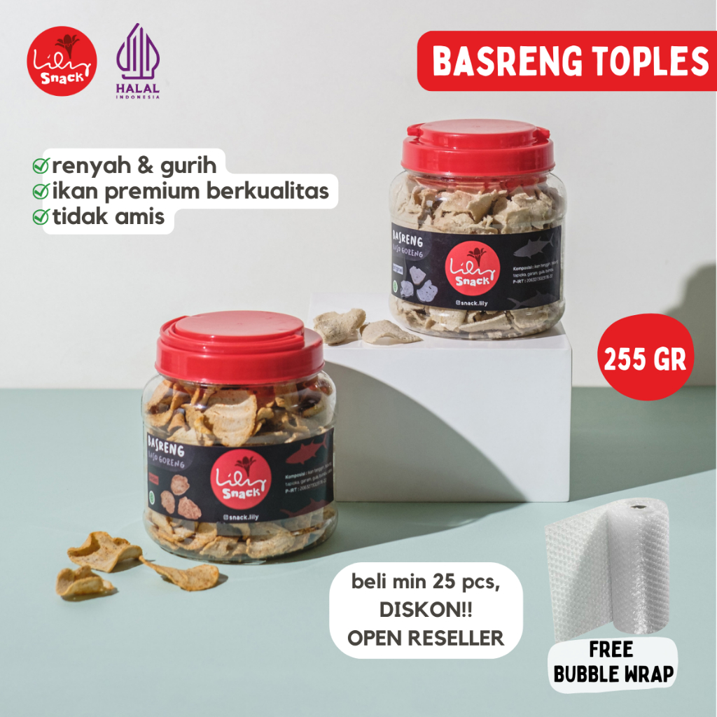 

BASRENG TOPLES ORIGINAL / PEDAS BASO GORENG IKAN KERIPIK RENYAH GURIH NIKMAT ASIN