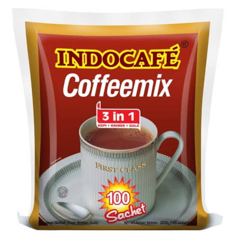 

INDOCAFE COFFEAMIX 3IN1 AT 100PCS