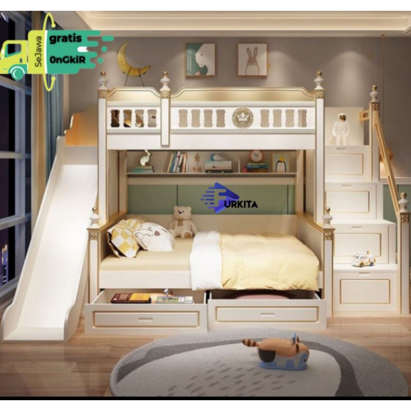 Ranjang Tempat Tidur Tingkat Divan anak minimalis Dipan Perempuan Dan Laki,Laki