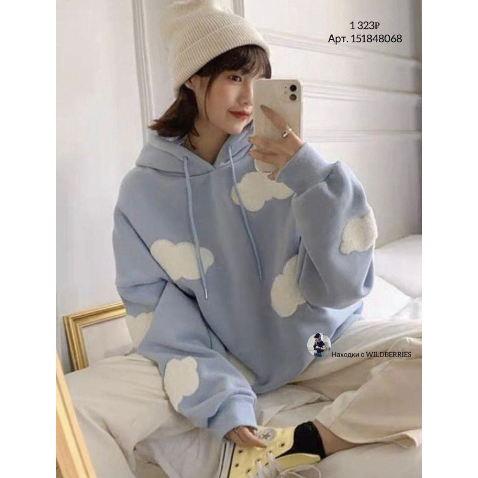 Cloud Sky Sweater Wanita Hoodie Oversize XXL LD 130