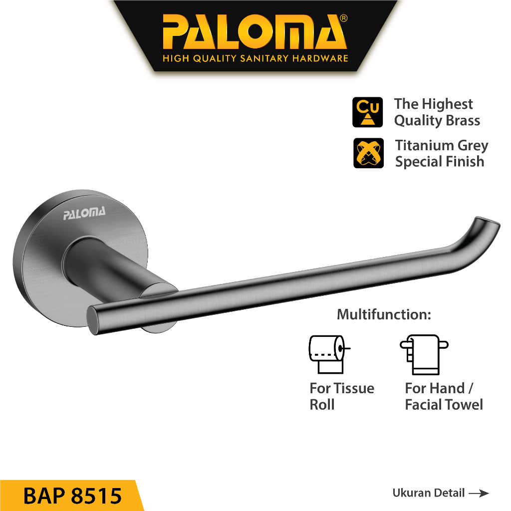 PALOMA BAP 8515 Gantungan Handuk Tempat Tissue Gulung Toilet WC Holder
