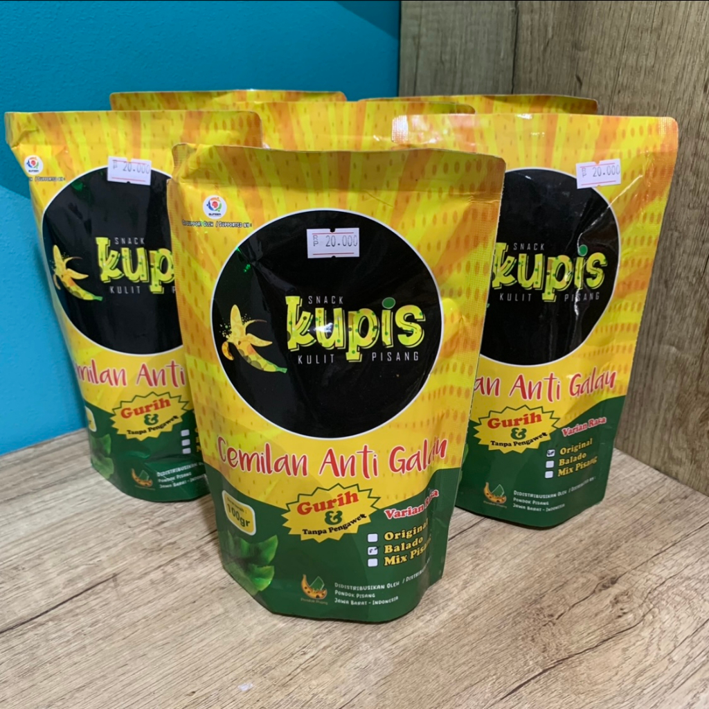 

Snack cemilan Kulit Pisang KUPIS Original Balado Mix Pisang