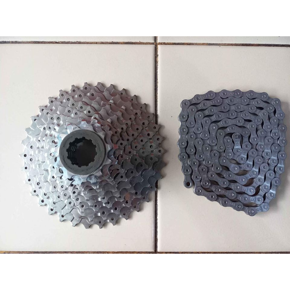 Sprocket Shimano HG50 9 speed 11-34T + Rantai shimano HG73