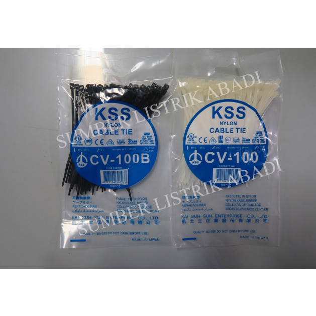 KSS Cable Tie / Kabel ties / pengikat kabel 10 cm KSS CV 100 isi 100 pcs