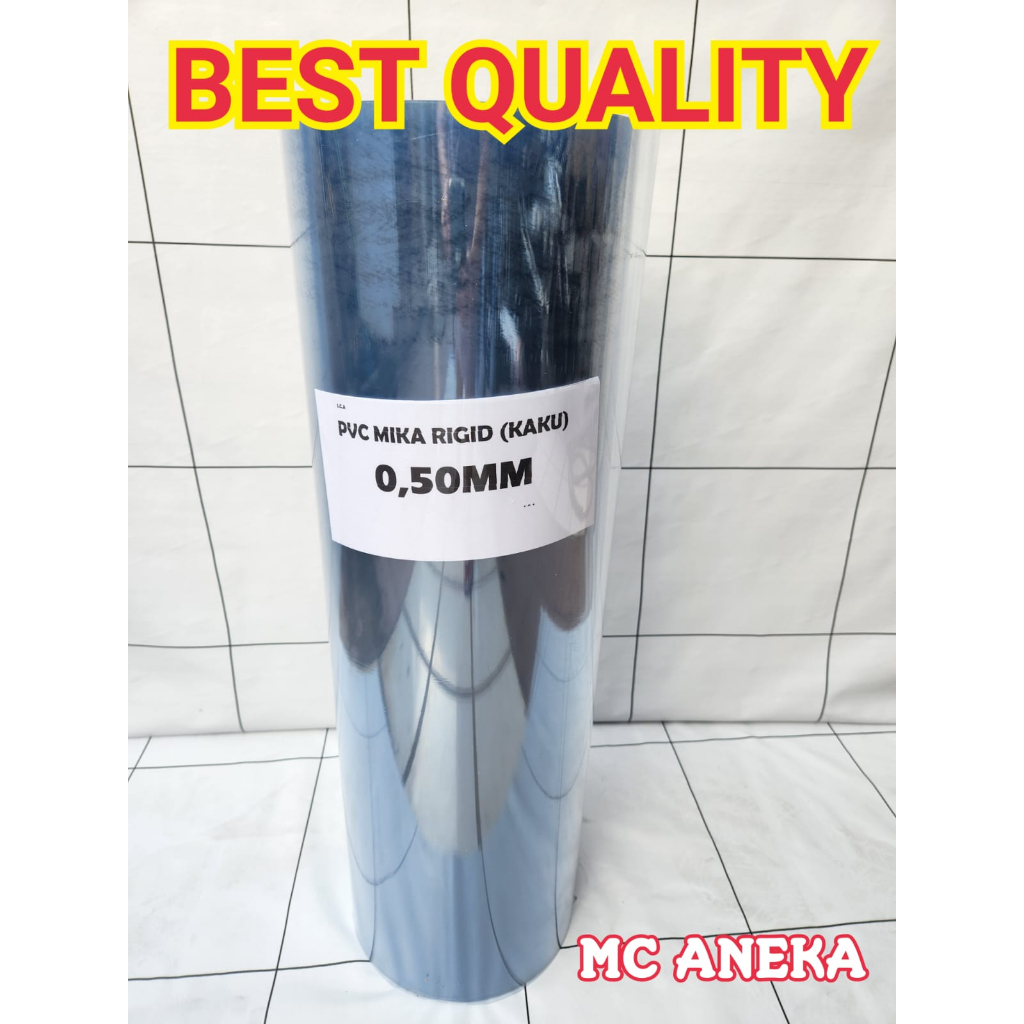 MIKA KAKU BENING PVC PER ROLL TEBAL 0.50MM