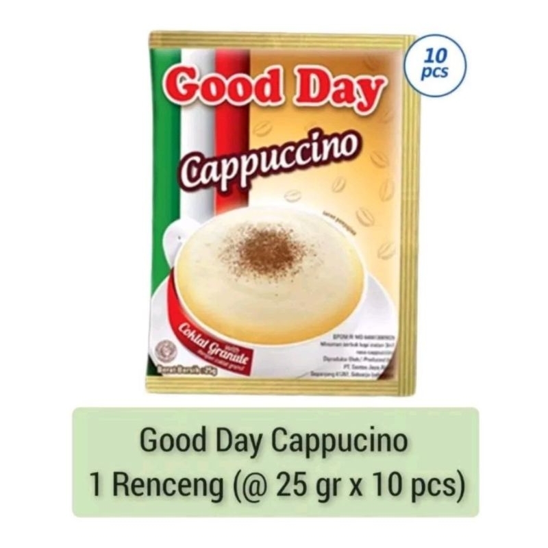 

good day cappucinno 1 renceng isi 10 sachet