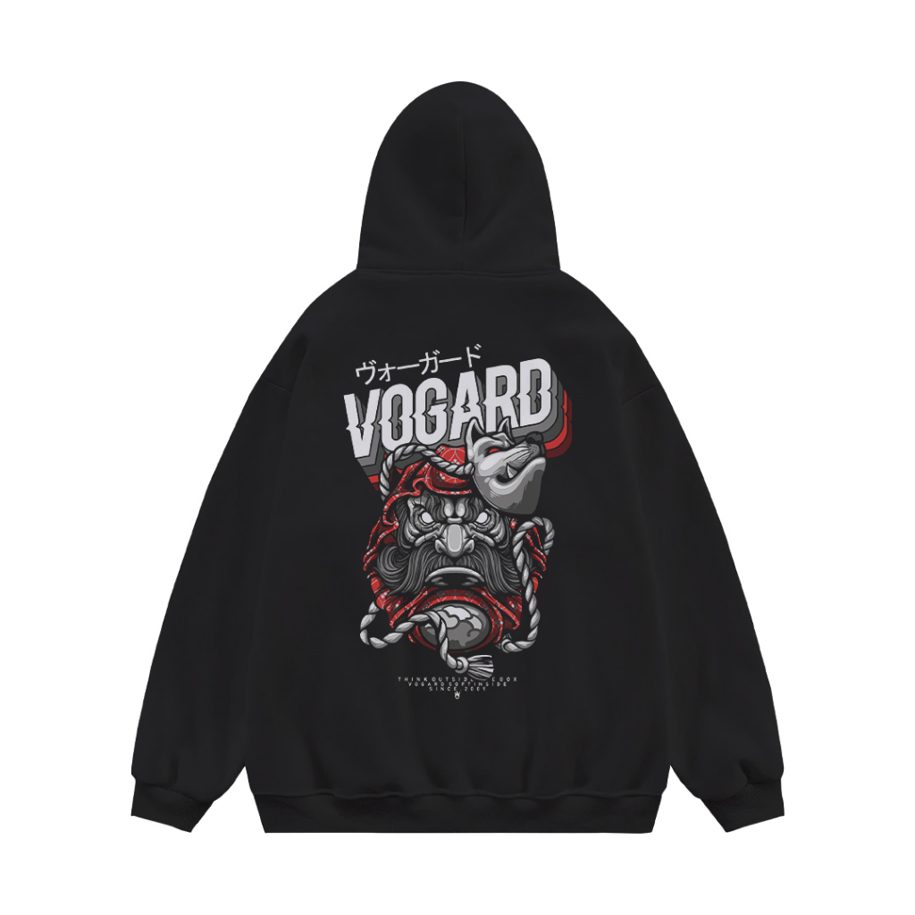Vogard Hoodie Pria Pirates Evil Black | Sweater Tebal Pria