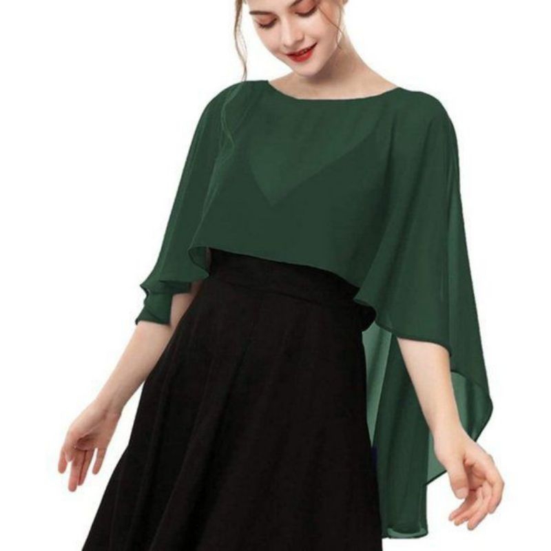 Cape ceruty warfell luaran dress baju kondangan baju pesta