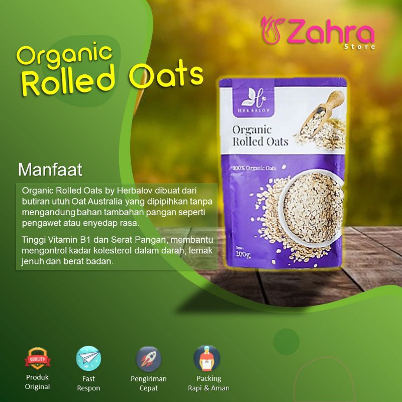 

Organic Rolled Oat by HERBALOV mengontrol kadar kolestrol dalam darah