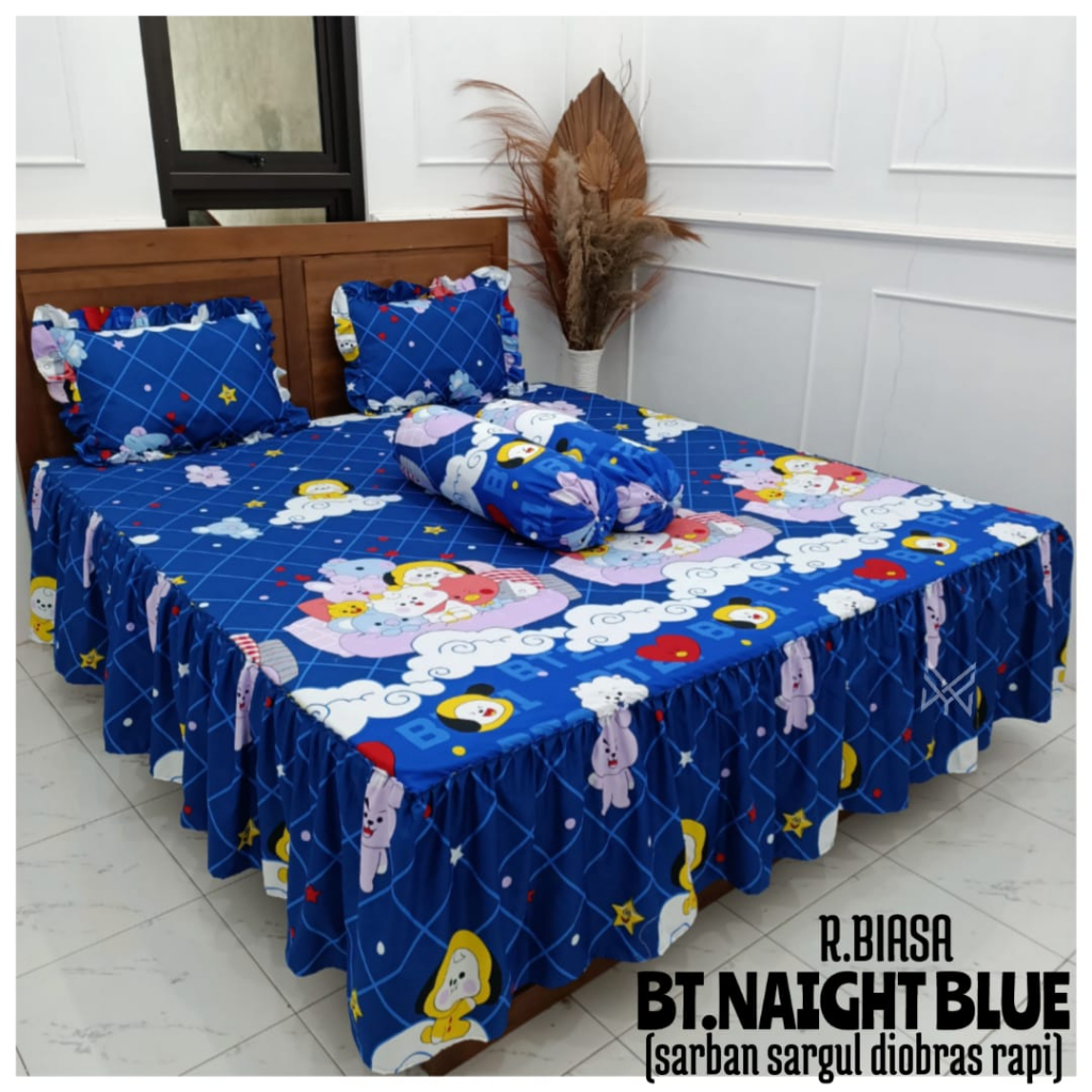 Sprei Rumbai Biasa Karakter BTS Sprei Rumbai Biasa Karakter BT21 Sprei Rumbai Biasa Karakter BT 21 M