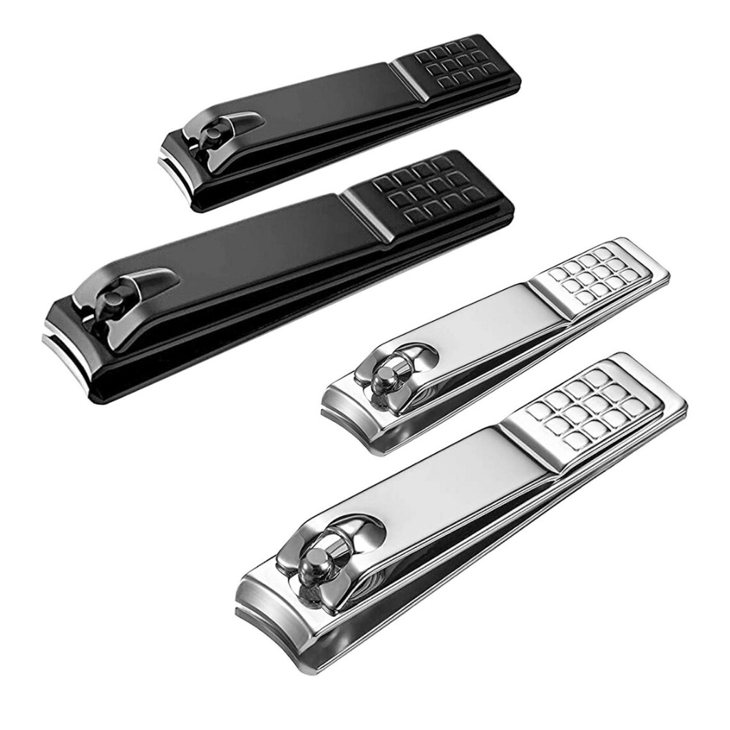 Gunting Kuku Kaki Tangan Stainless Steel Besar Silver Hitam Black Manicure Tajam Medium Large Jumbo Besar