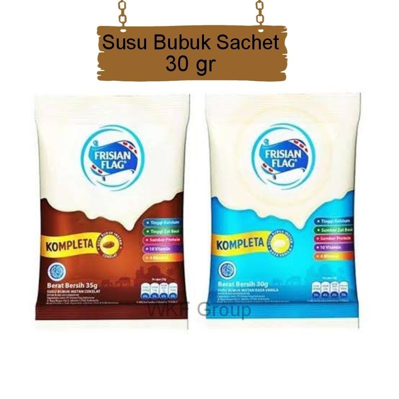 

Frisian Flag Kompleta Susu Bubuk Sachet Kemasan Sachet Ukuran 30 gr