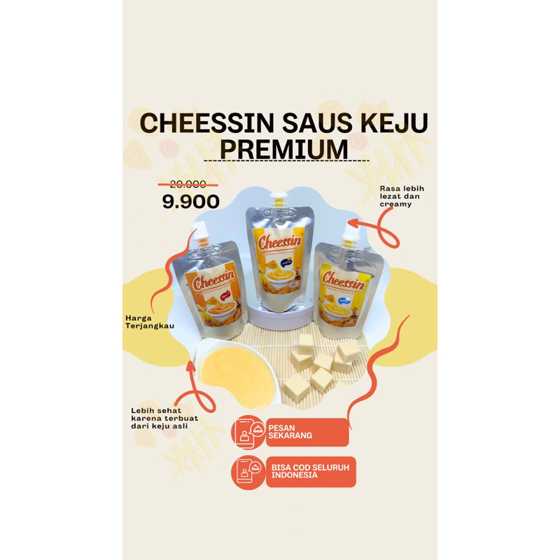 

CHEESSIN SAUS KEJU PREMIUM dengan 3 VARIAN RASA