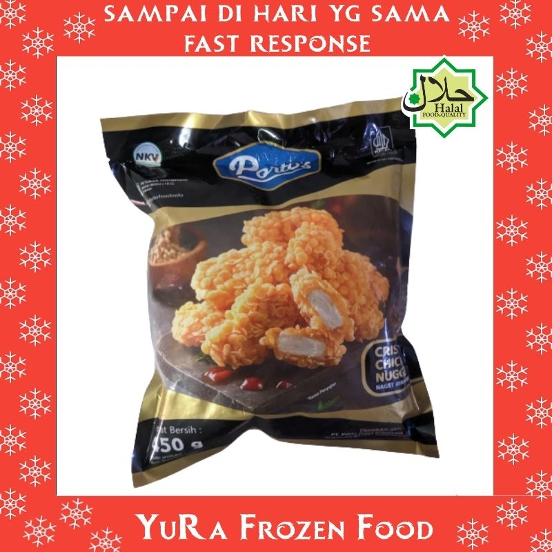 

PORTOS Crispy Chicken Crunchy Nugget 450 gr Naget Ayam Krispi
