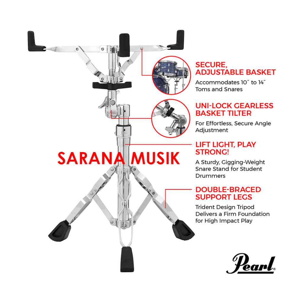Stand Snare Pearl S830 Pearl S 830 Pearl S-830 Snare Stand Drum Original