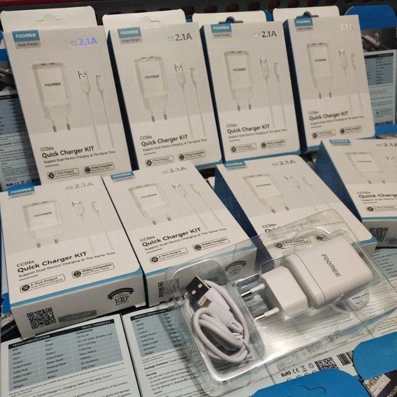 Foomee CC06S Travel Charger Lightning 2,4a / Rexi CH24-Lx / Cn24-L  Lightning Fast Charging