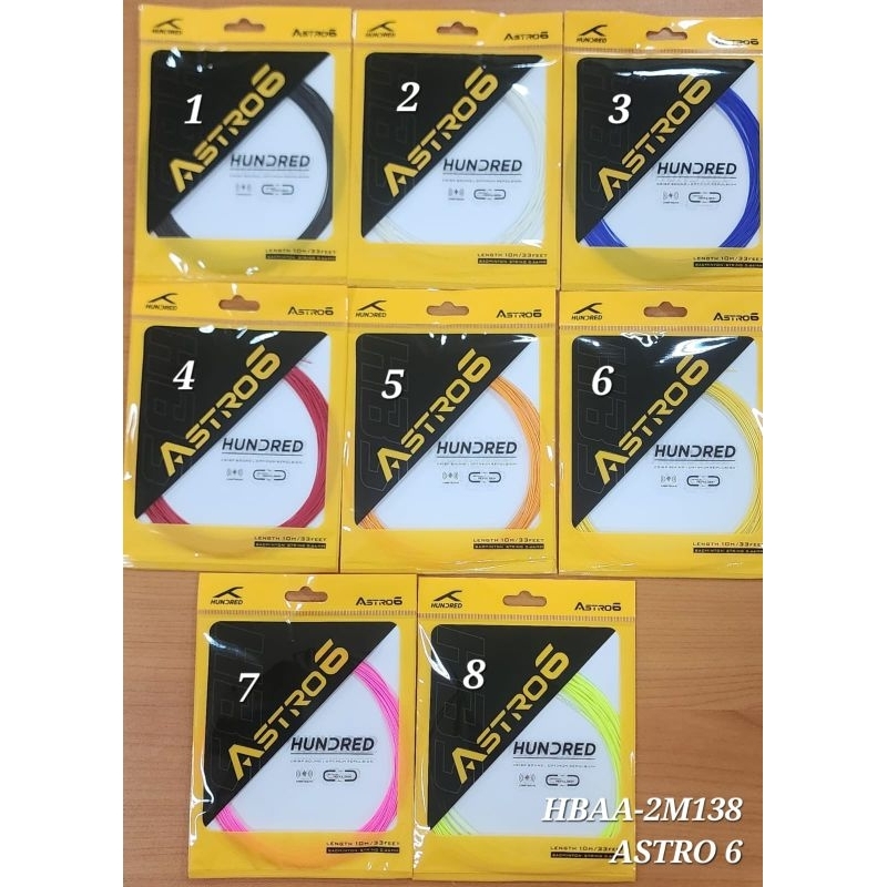 Senar Badminton HUNDRED ASTRO 6 Made in TAIWAN Hndrd Hdrd Original