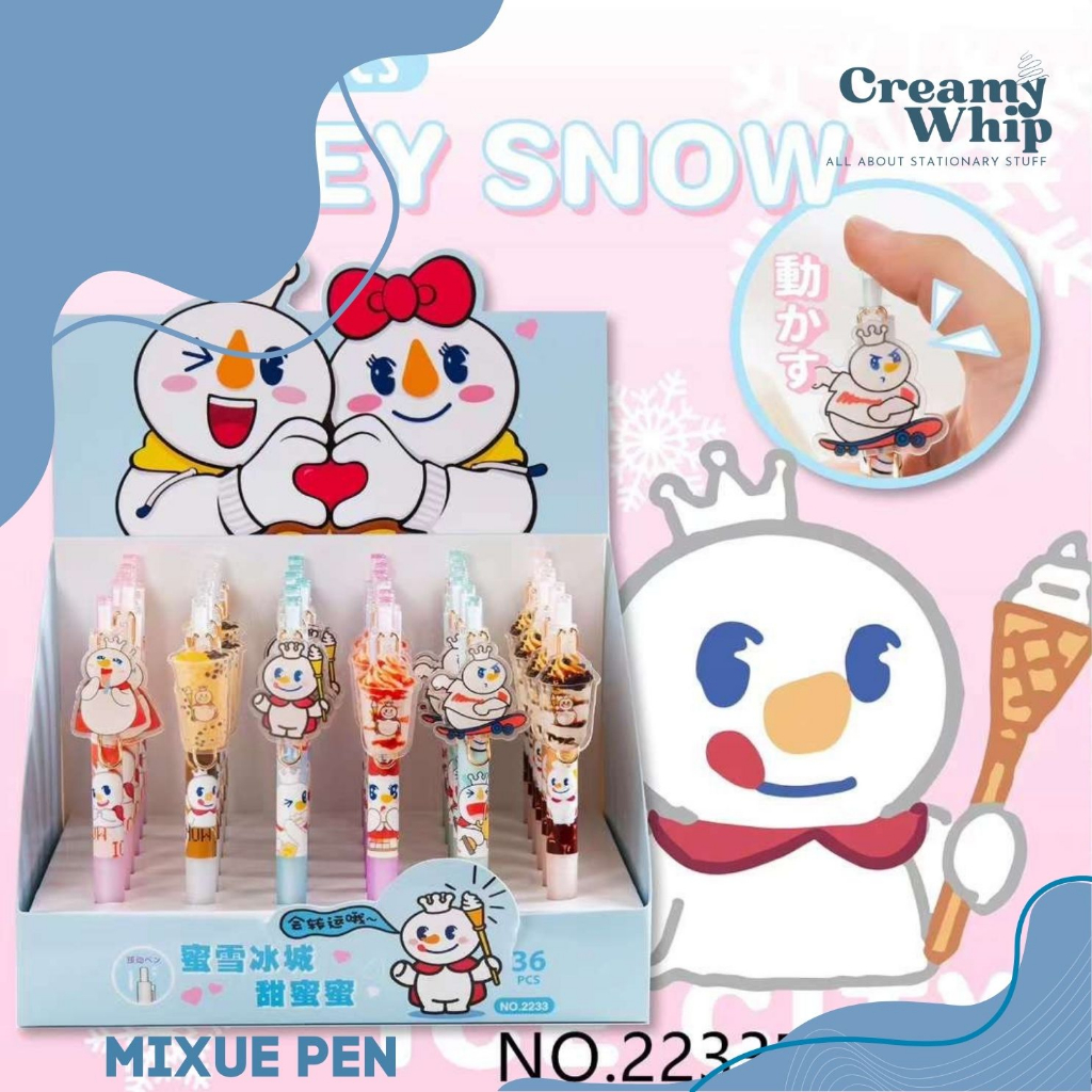 

Pulpen Mixue Lucu - Mixue Pen Ice Cream Mixue Decoration Cute Pen Mixue Tip