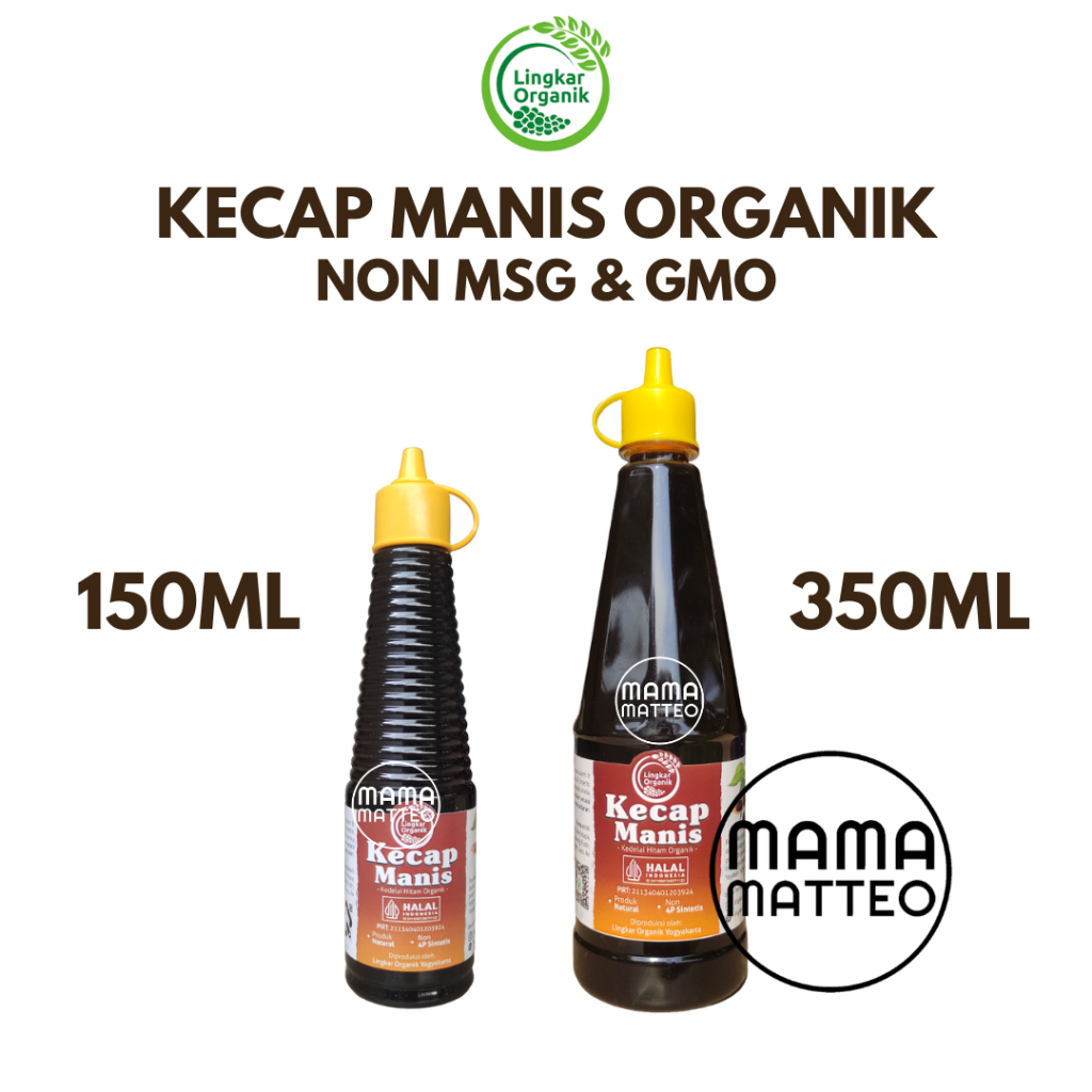 

LINGKAR ORGANIK Kecap Manis Organik Sehat Non MSG & GMO / 150ML / 350ML / BANDUNG