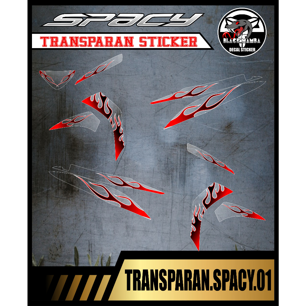 STRIPING TRANSPARAN SPACY VARIASI TRANSPARAN SPACYCODE 01