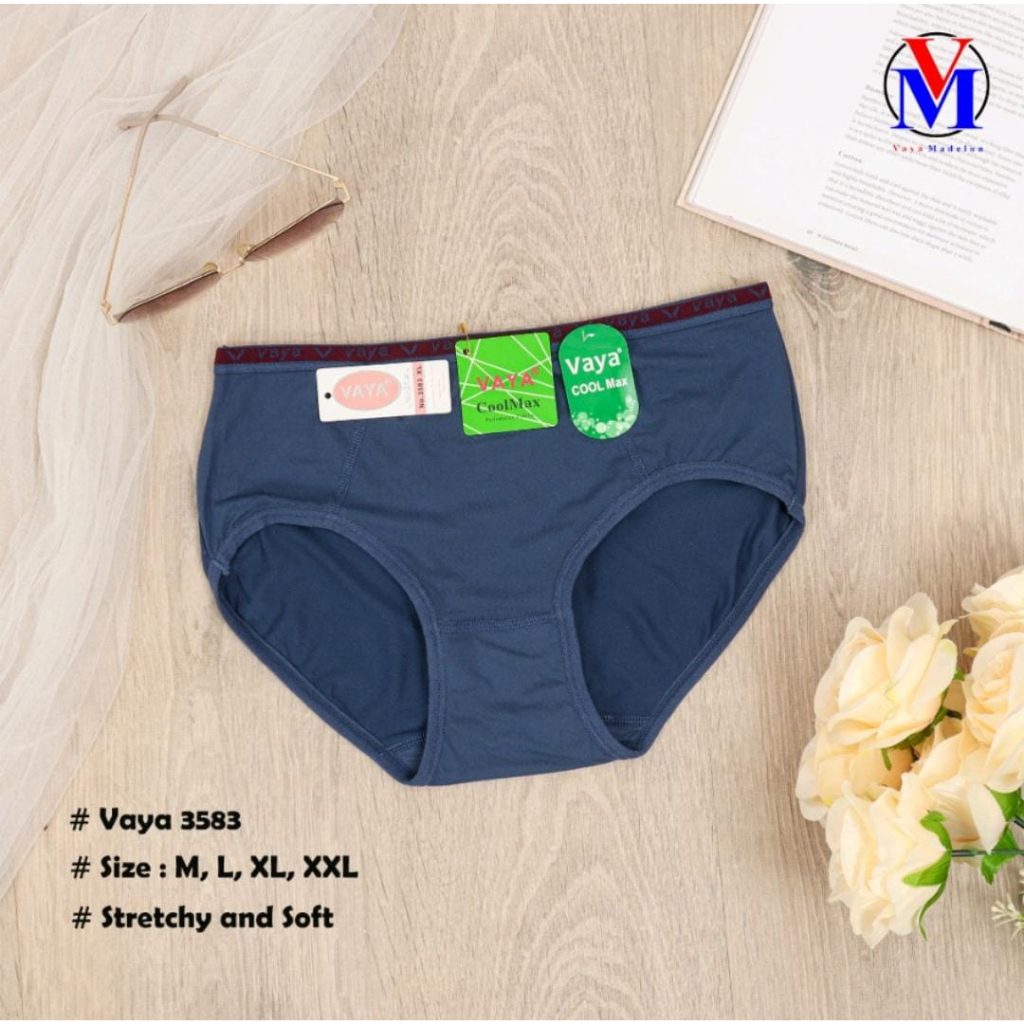 1 LUSIN | Celana Dalam Wanita VAYA 3583 / CD Dalaman Perempuan Super Soft Warna LEMBUT