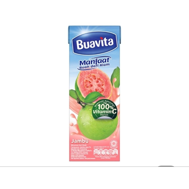 

minuman Buavita Jus Buah Asli Mangga/jambu biji/leci 245ml