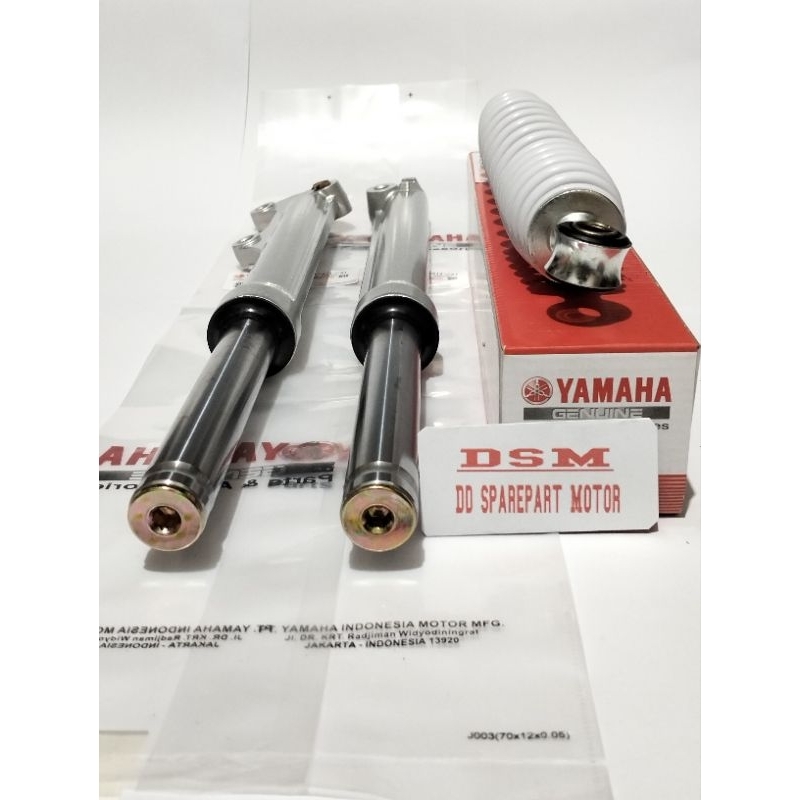 As shock set tabung depan Mio j / Mio new + shockbreaker belakang tinggal pasang