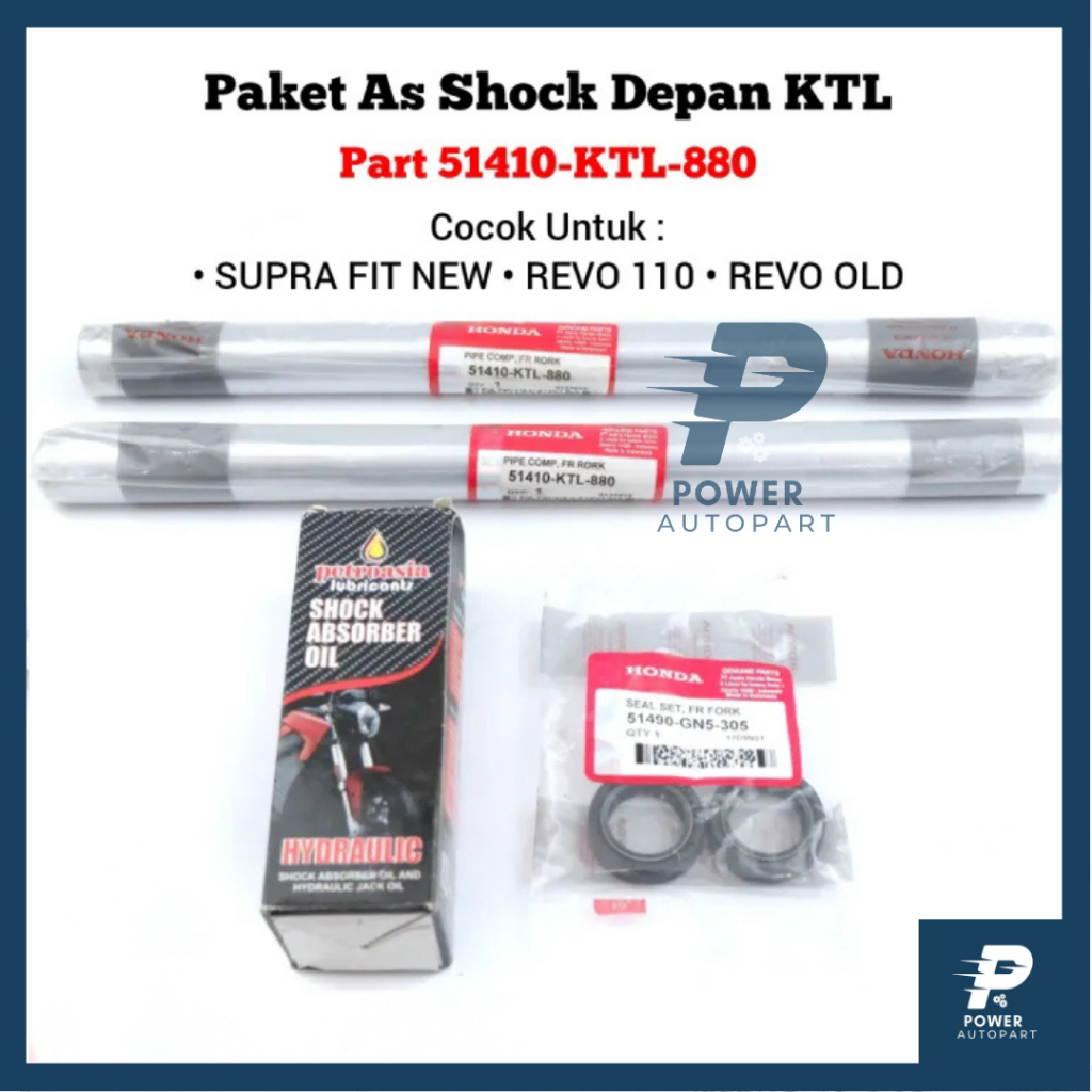 AS SHOCK DEPAN SET HONDA SUPRA X 125, REVO, KHARISMA, LEGENDA, FIT X - AS SHOCK KTL