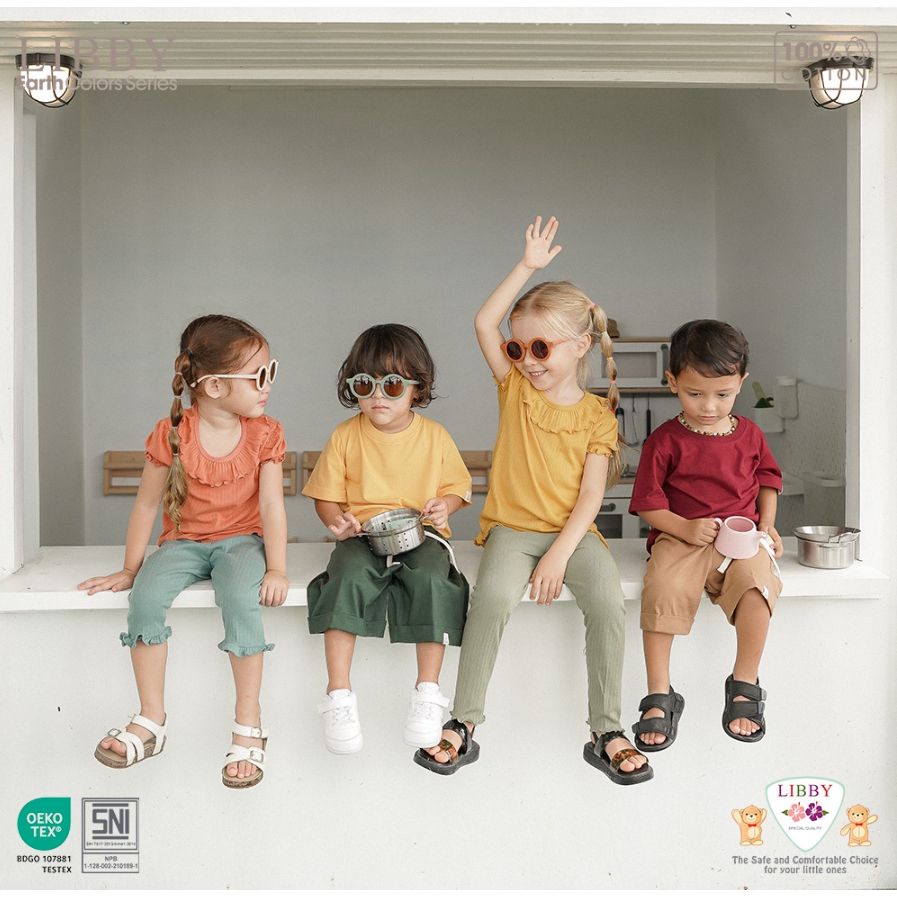 Grosir Libby Tom Short 9 Bulan - 8 Tahun Celana Pendek Denim / Anak Earth Series Unisex Cbks