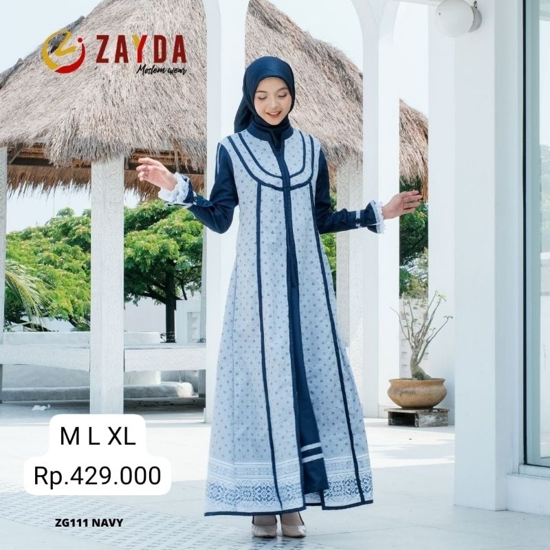 COD Gamis Zayda 111 Black Navy Terbaru 2023