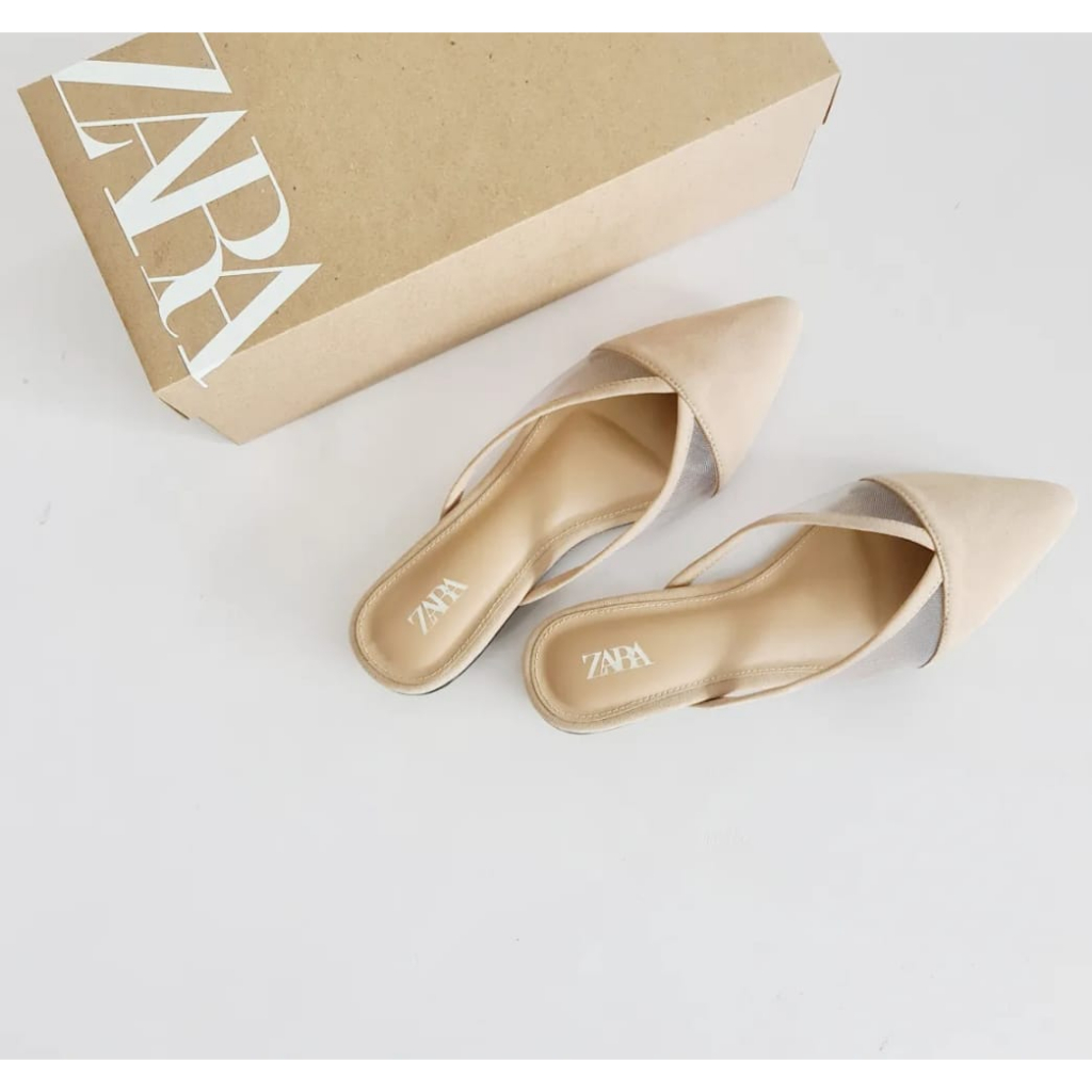 Sandal Hak Mules - Hak 1 cm - ZR Mules - Sepatu - Sendal Dewasa Perempuan