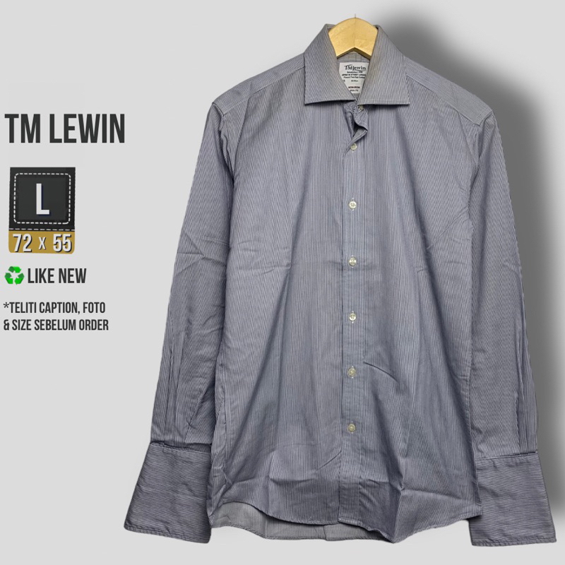 KEMEJA GARIS PRIA TM LEWIN SIZE L
