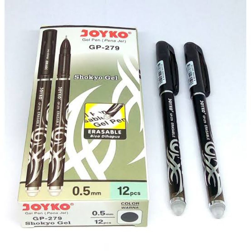 

Pulpen Joyko GP 279 ( bisa di hapus) warna hitam 0,5 mm