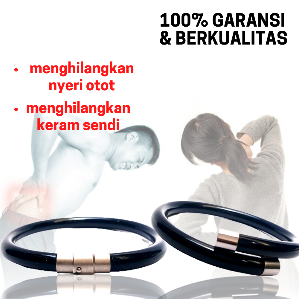 Gelang Tangan Kesehatan Titanium Pria Original 100%