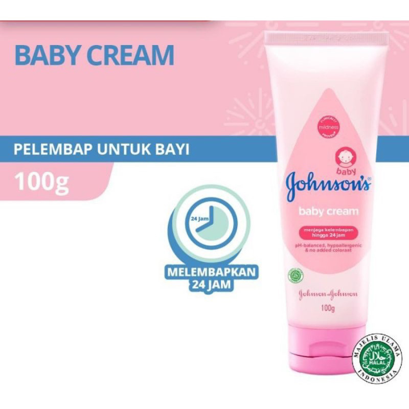 Johnson's Baby Cream Rash Diapers Cream 100gr / johnsons jhonson Babycream / Lotion Pelembab Kulit A