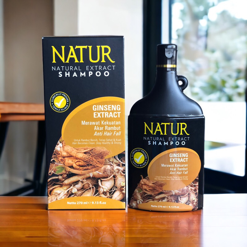 Nature Shampoo Extract Ginseng 270ml - Shampoo Untuk Rambut Rontok
