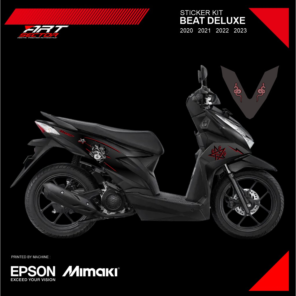 STICKER STRIPING TRANSPARAN BEAT 2020 DELUXE MEDUSA