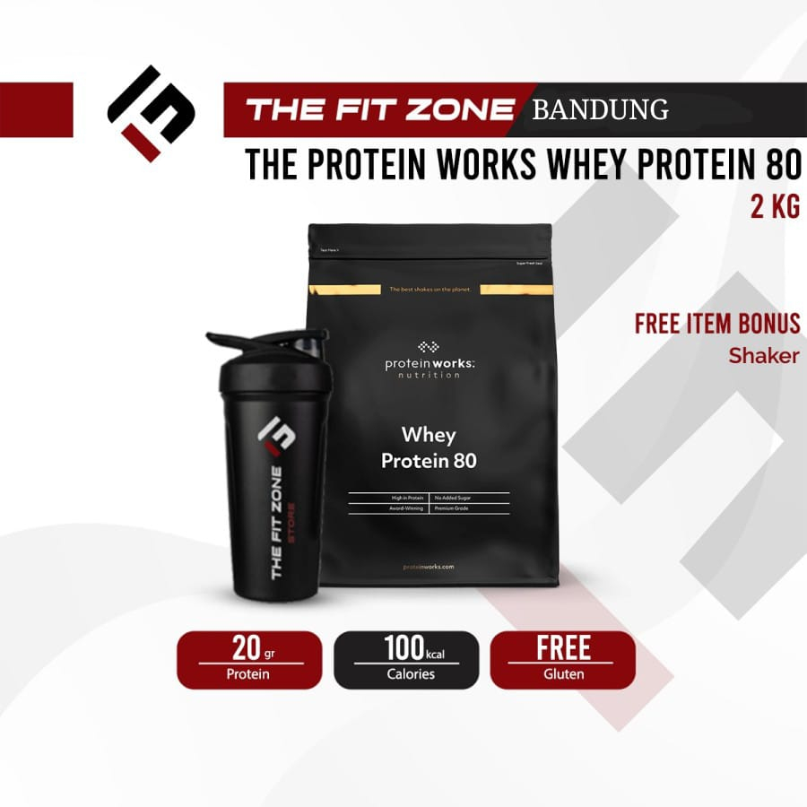 The Protein Works Whey Protein 80 Concentrate 2000 Gram 2 Kg BPOM