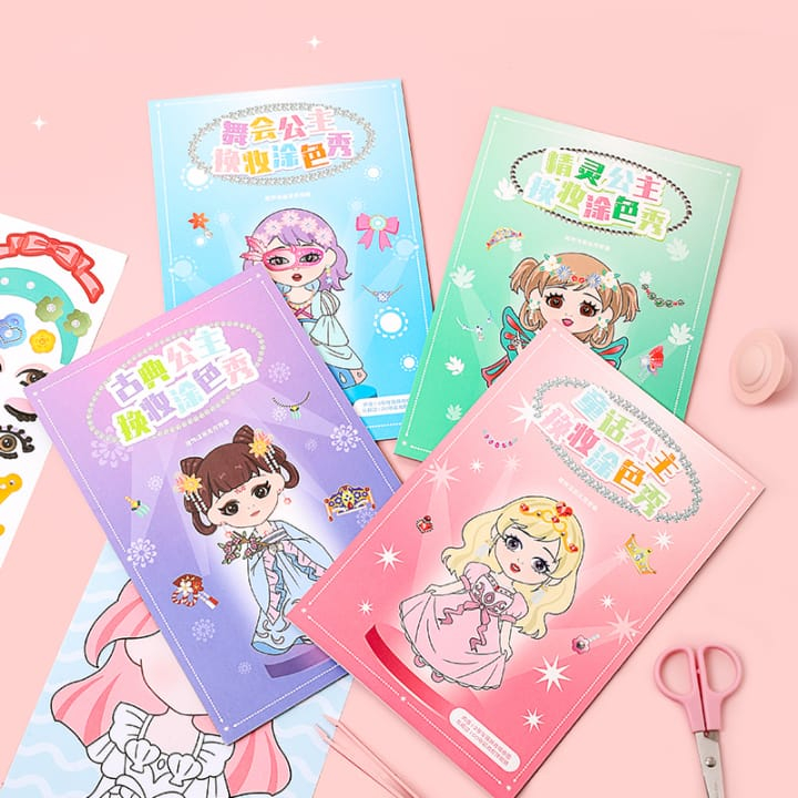 BUKU ACTIVITY STIKER BOOK PRINCESS ,MAINAN BUKU STIKER ANAK-ANAK