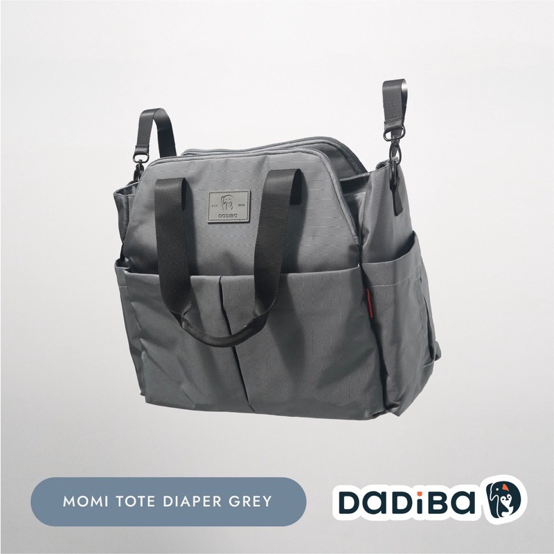 [Preloved] Dadiba The Momk Tote Diaper Bag - Ash Grey