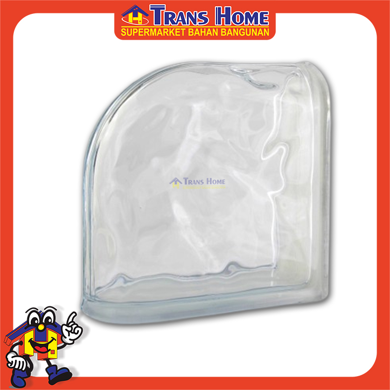 Glass Block Mulia Wave Double End Block (MULIA_GB)