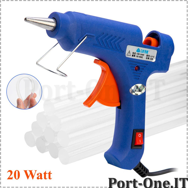 Lem Tembak Hot Melt Glue Gun 20 Watt Alat Reparasi Pengelem Mainan Hiasan Dekorasi