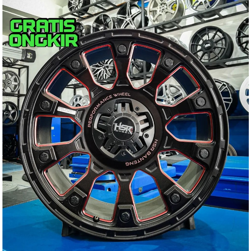 Velg Racing Mobil R20x9 Hsr Banteng Pcd 6x139,7 velg Everest Colorado Hummer Ring 20